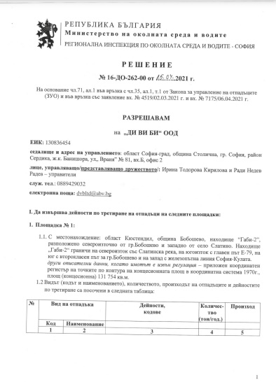 Разрешително третиране отпадъци
